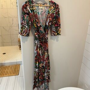 Farm Rio x Anthropologie Fiesta Wrap Maxi Dress M
